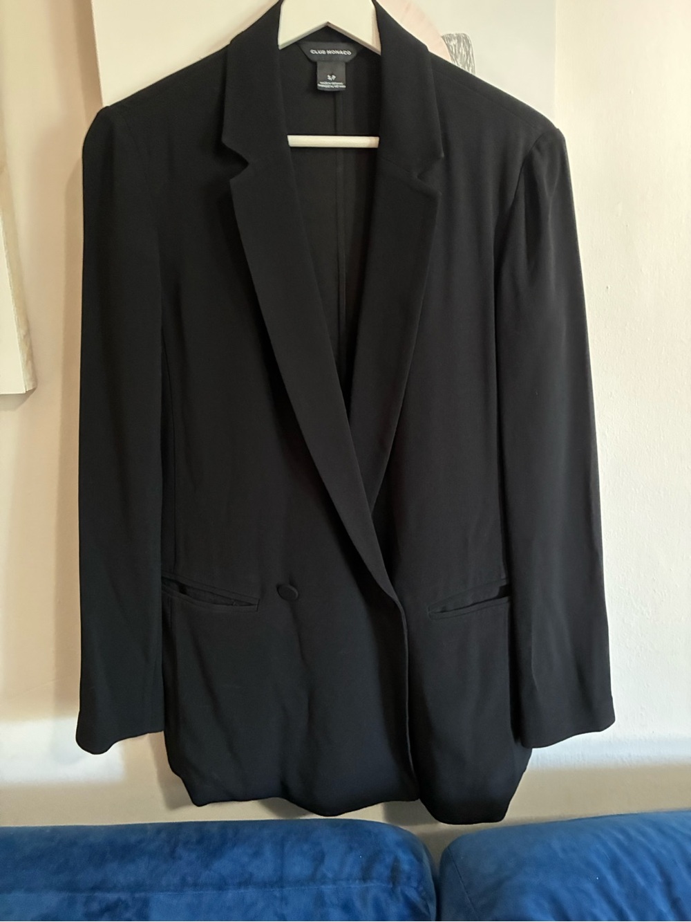 Club Monaco Black Longline Blazer